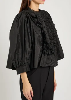 Ruffled shell blouse