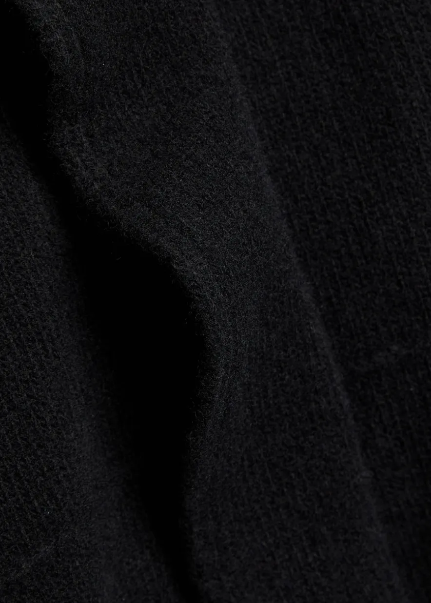 Ruffled wool cardigan