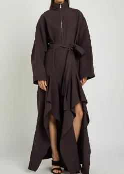 Ruffle poplin jumpsuit