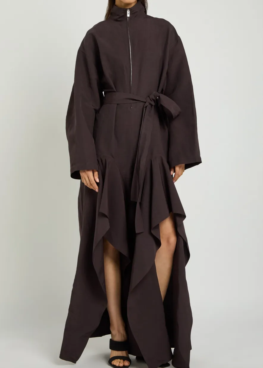 Ruffle poplin jumpsuit