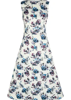 Rumi floral satin midi dress