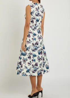 Rumi floral satin midi dress