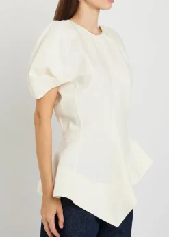 Rumi linen and silk-blend top