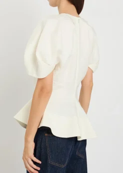Rumi linen and silk-blend top