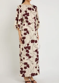 Runa floral-print woven maxi dress