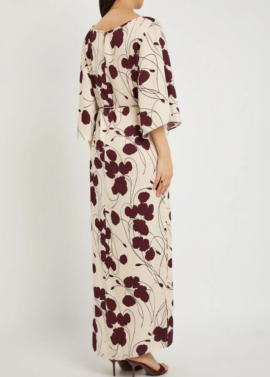 Runa floral-print woven maxi dress
