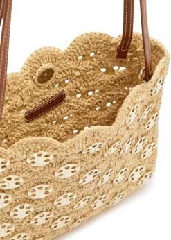 Sac A Main embellished raffia shoulder bag