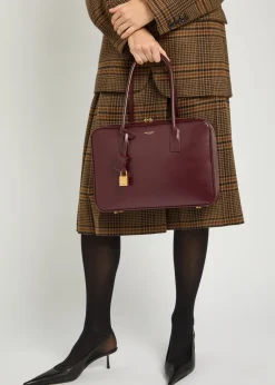 Sac De Jour large leather top handle bag