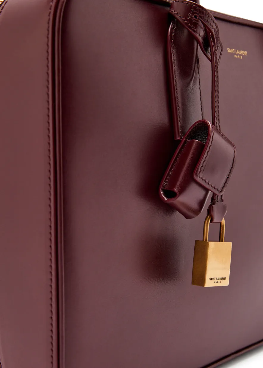 Sac De Jour large leather top handle bag
