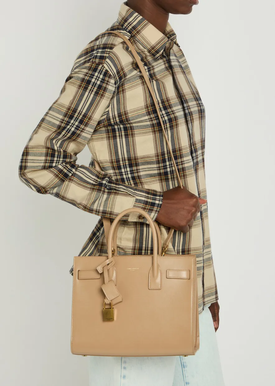 Sac De Jour leather top handle bag