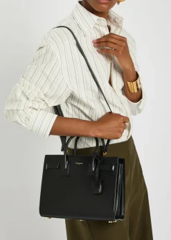 Sac De Jour mini leather top handle bag