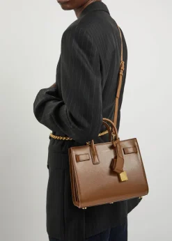 Sac De Jour nano leather top handle bag