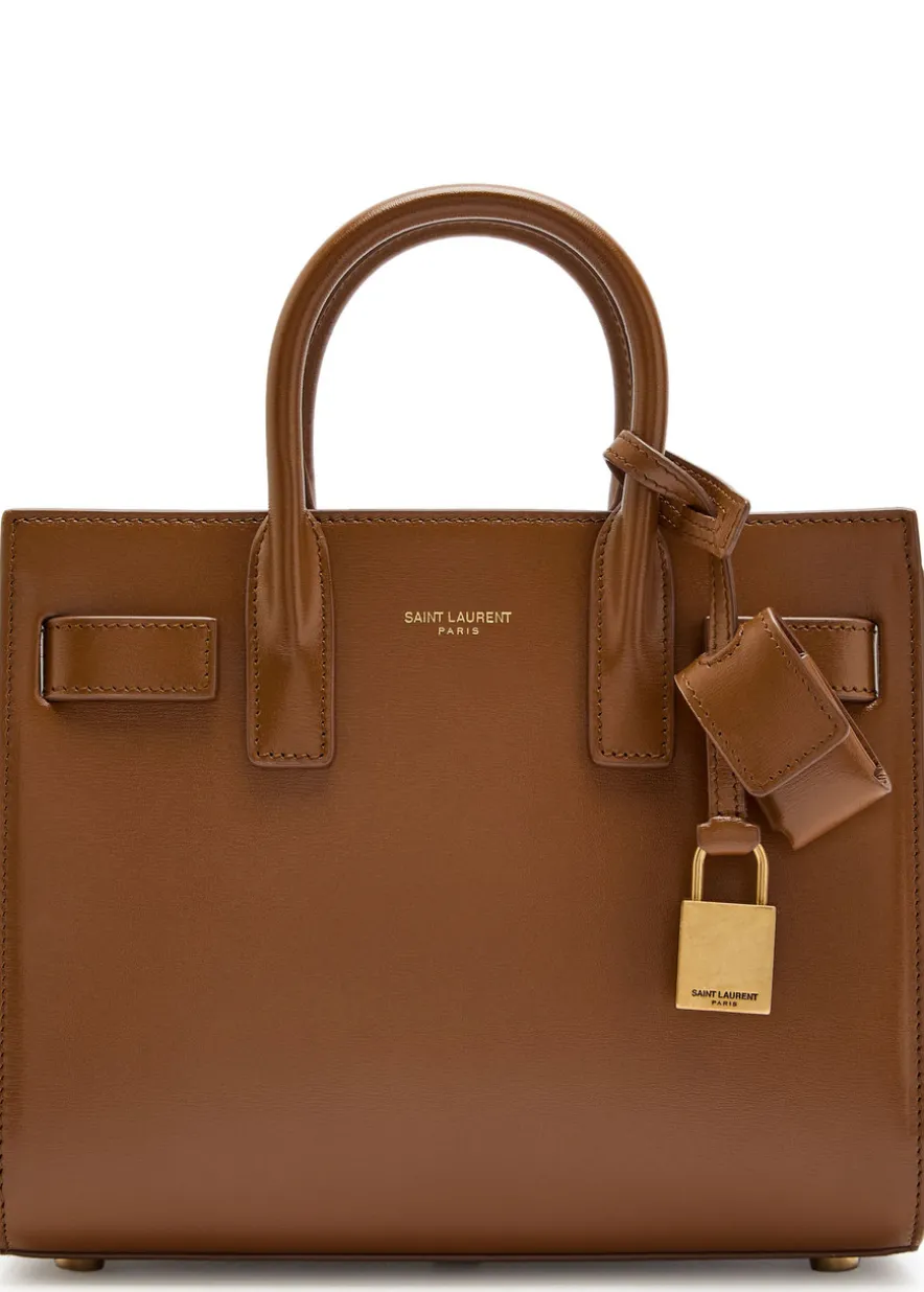 Sac De Jour nano leather top handle bag