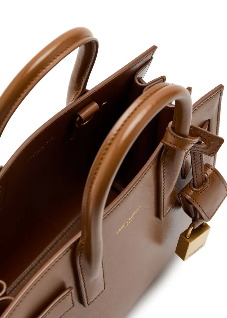 Sac De Jour nano leather top handle bag