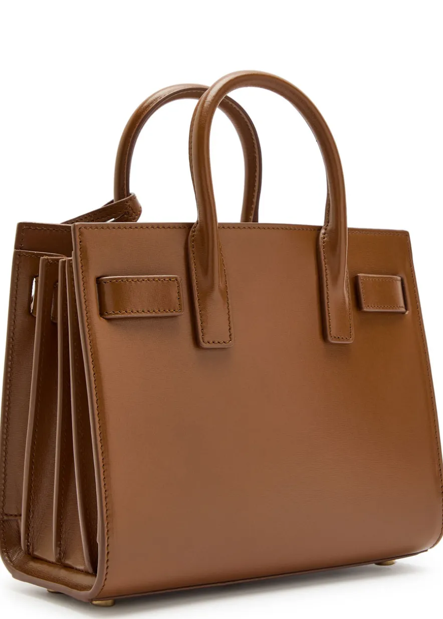 Sac De Jour nano leather top handle bag