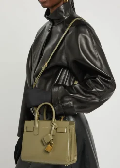 Sac De Jour nano leather top handle bag