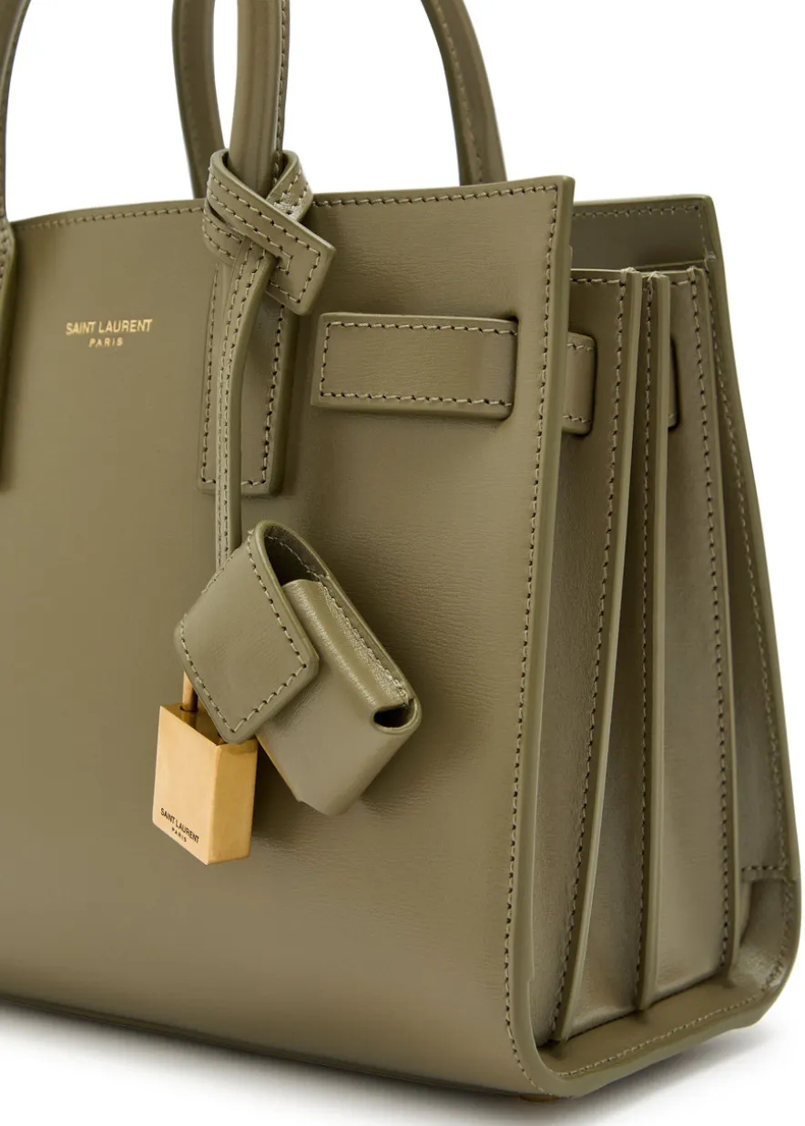 Sac De Jour nano leather top handle bag