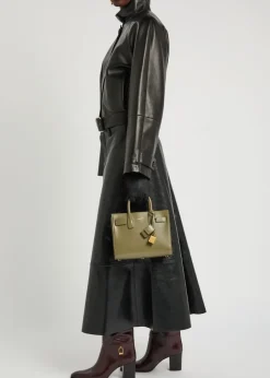 Sac De Jour nano leather top handle bag