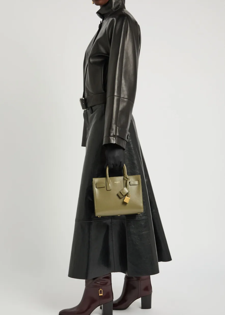 Sac De Jour nano leather top handle bag