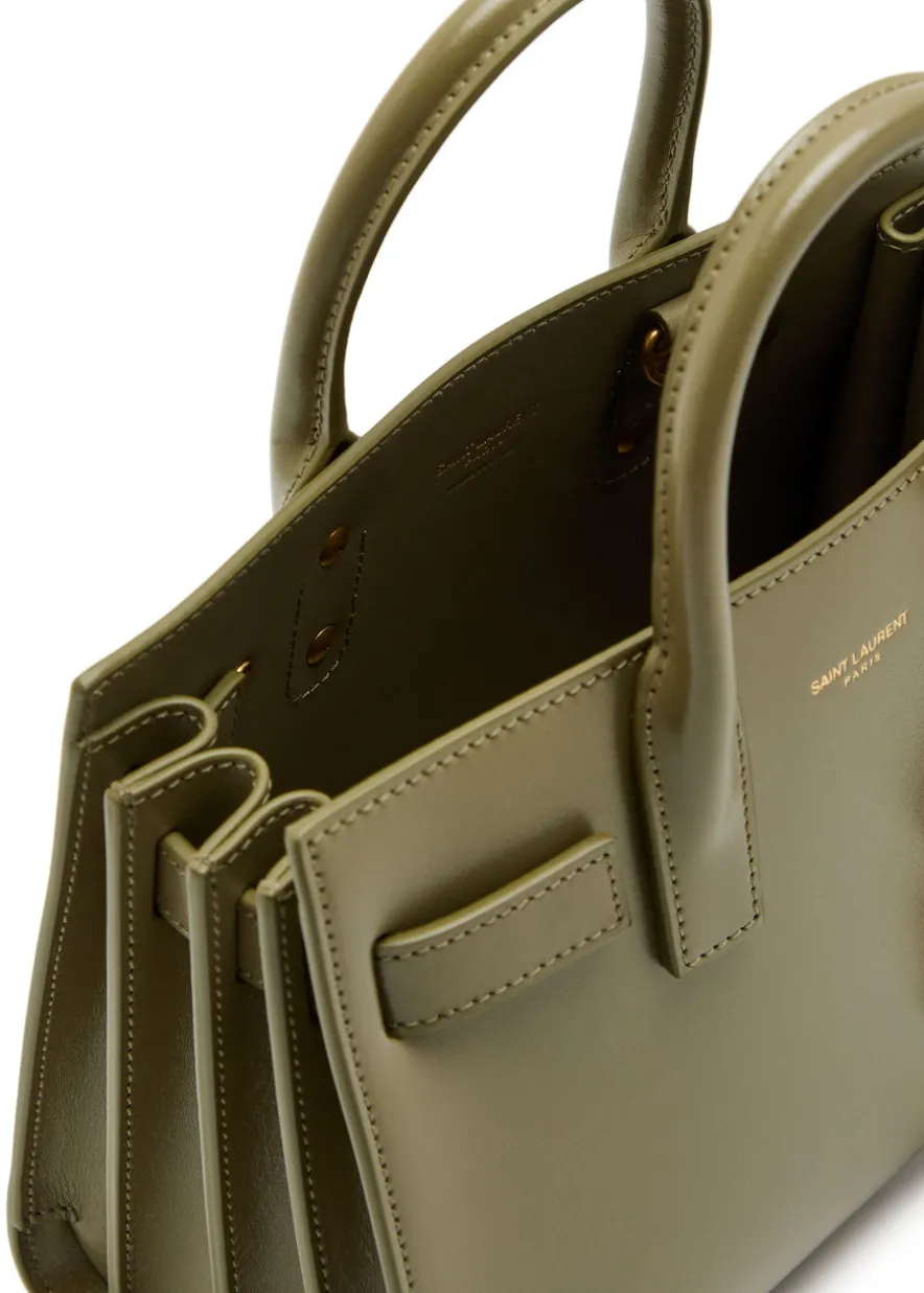 Sac De Jour nano leather top handle bag