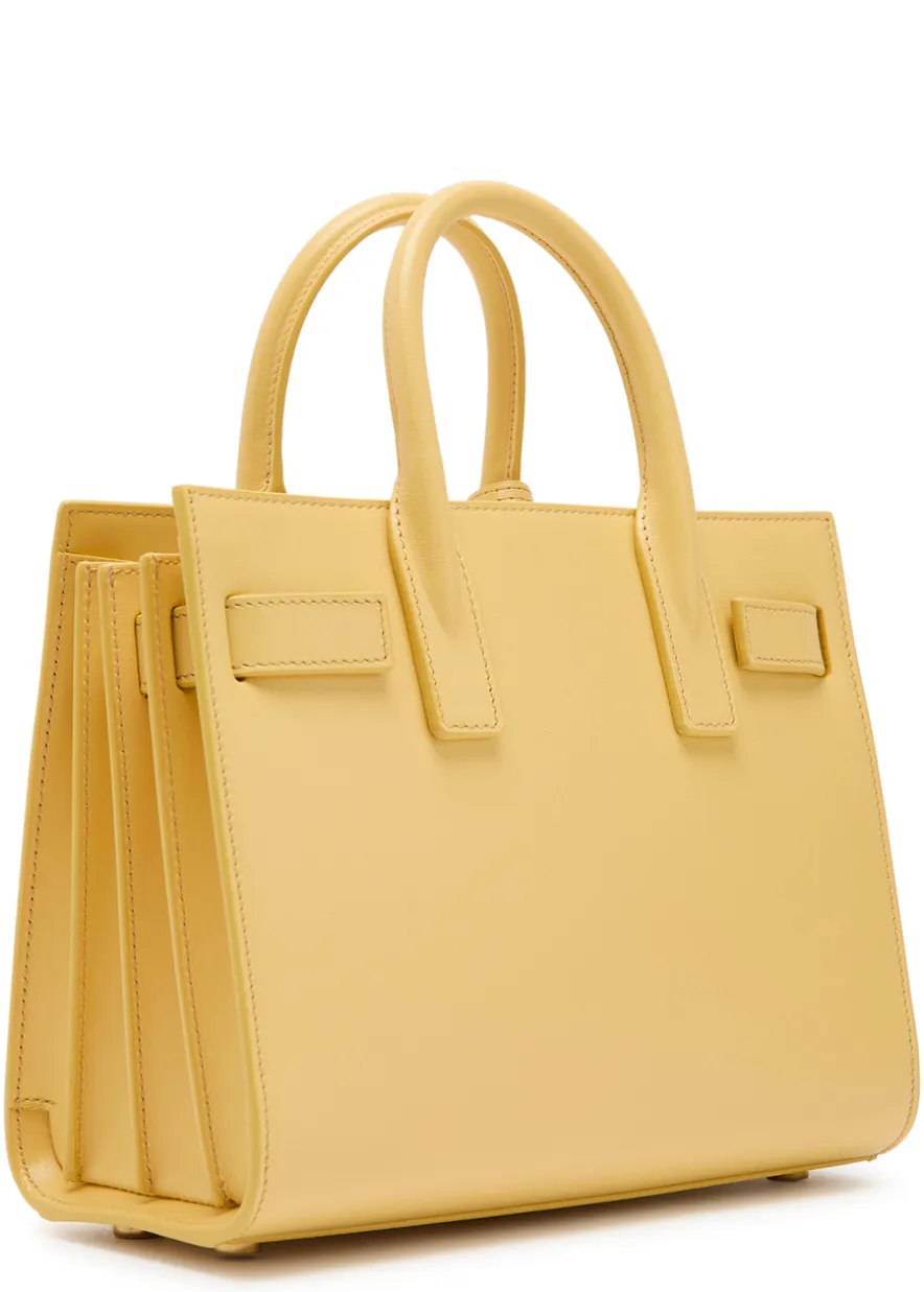 Sac De Jour nano leather top handle bag