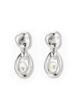 Sacha sterling silver pearl earrings