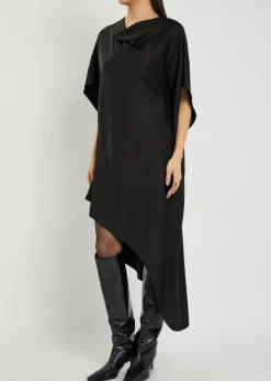 Sadia asymmetric satin mini dress