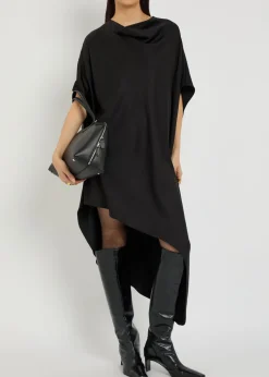 Sadia asymmetric satin mini dress