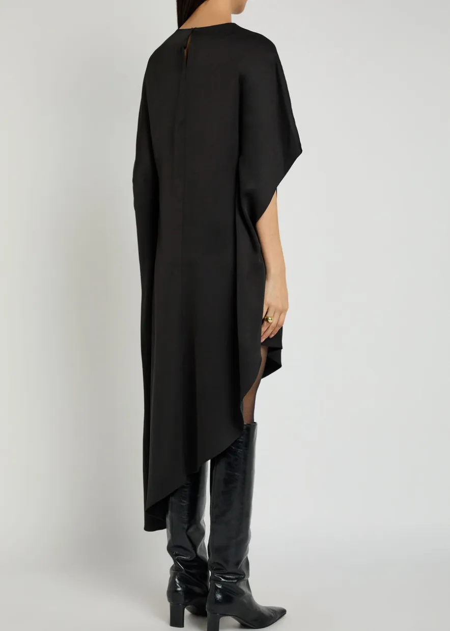 Sadia asymmetric satin mini dress