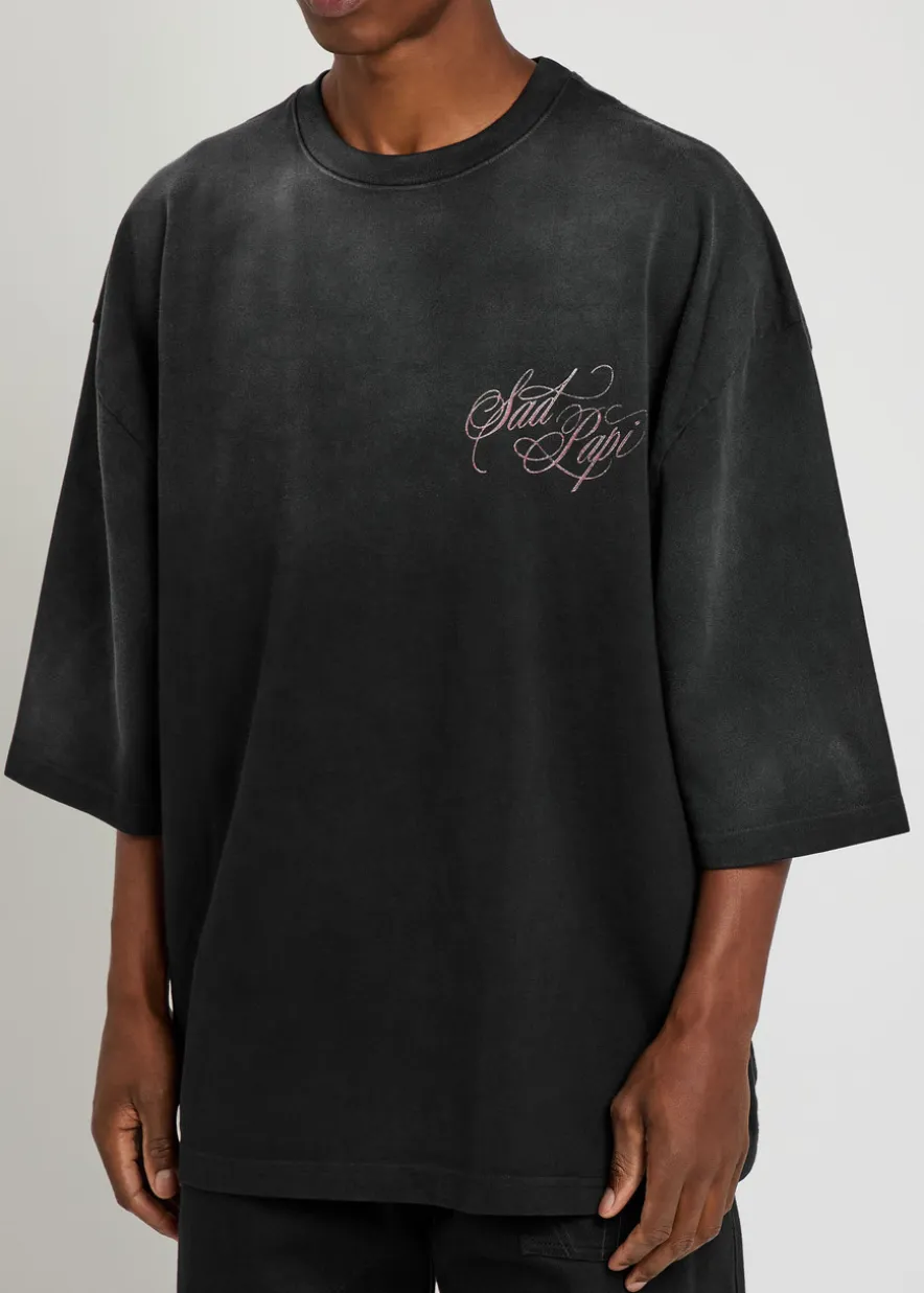 Sad Papi Buffalo printed cotton T-shirt