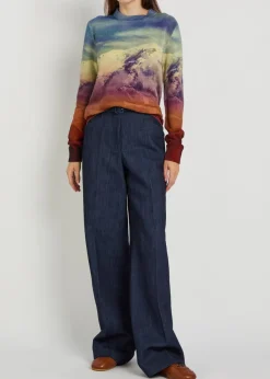 Sael printed cashmere-blend jumper