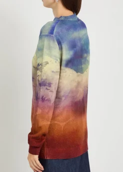 Sael printed cashmere-blend jumper