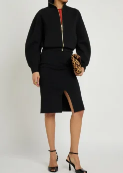 Safir Milano-knit midi skirt