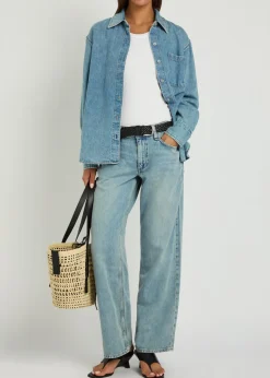 Saige low-rise straight-leg jeans