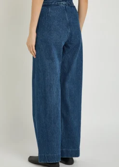 Sailor wide-leg denim trousers