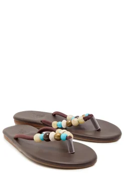 Saionara beaded leather sandals
