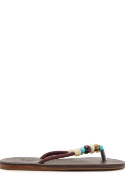 Saionara beaded leather sandals