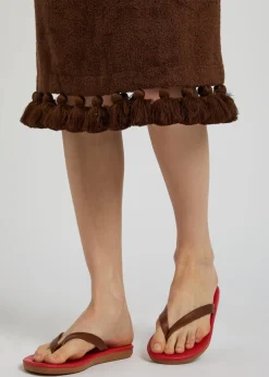 Saionara leather flip flops