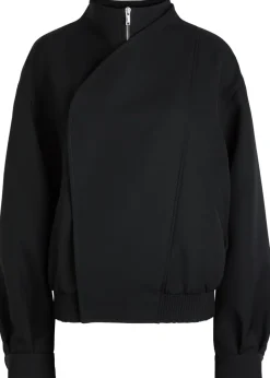Salma panelled wool bomber jacket