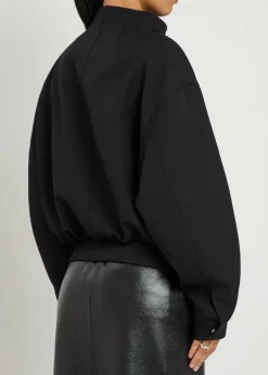 Salma panelled wool bomber jacket