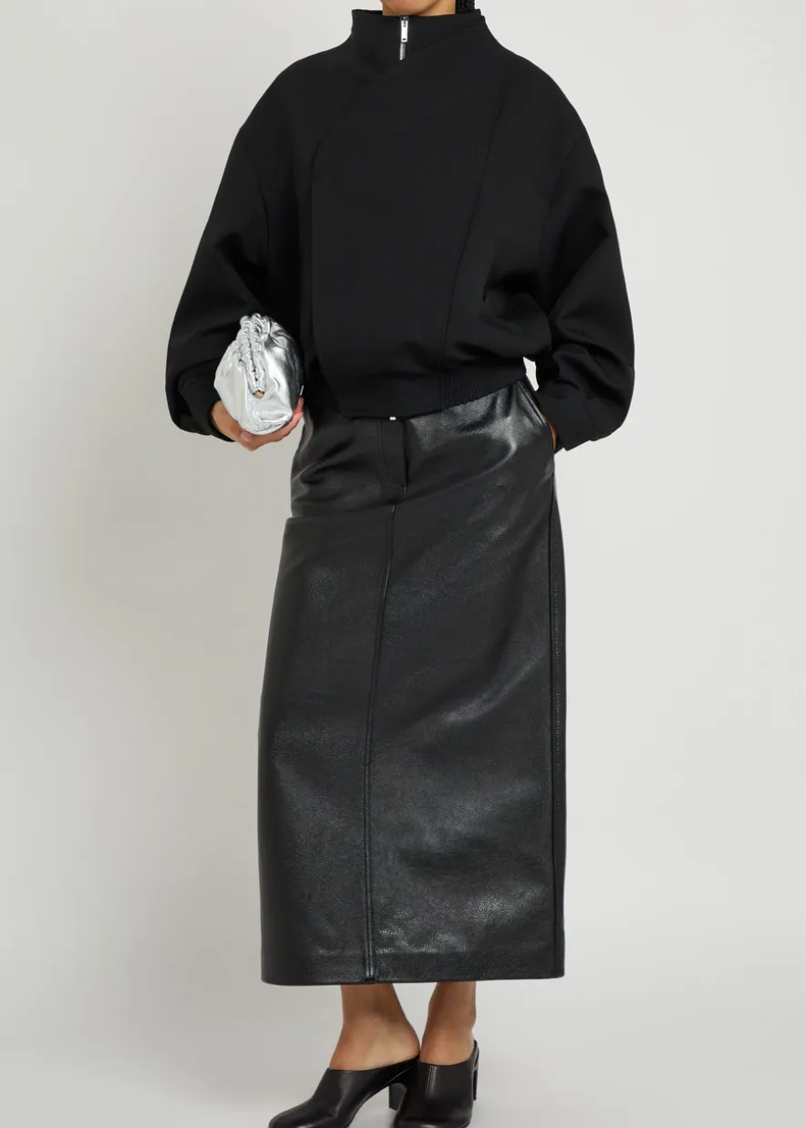 Salma panelled wool bomber jacket