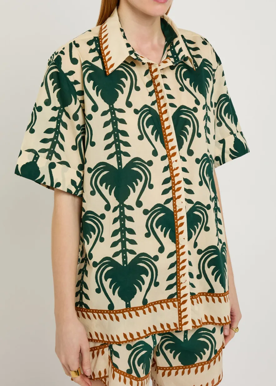 Salty Promises printed cotton shirt