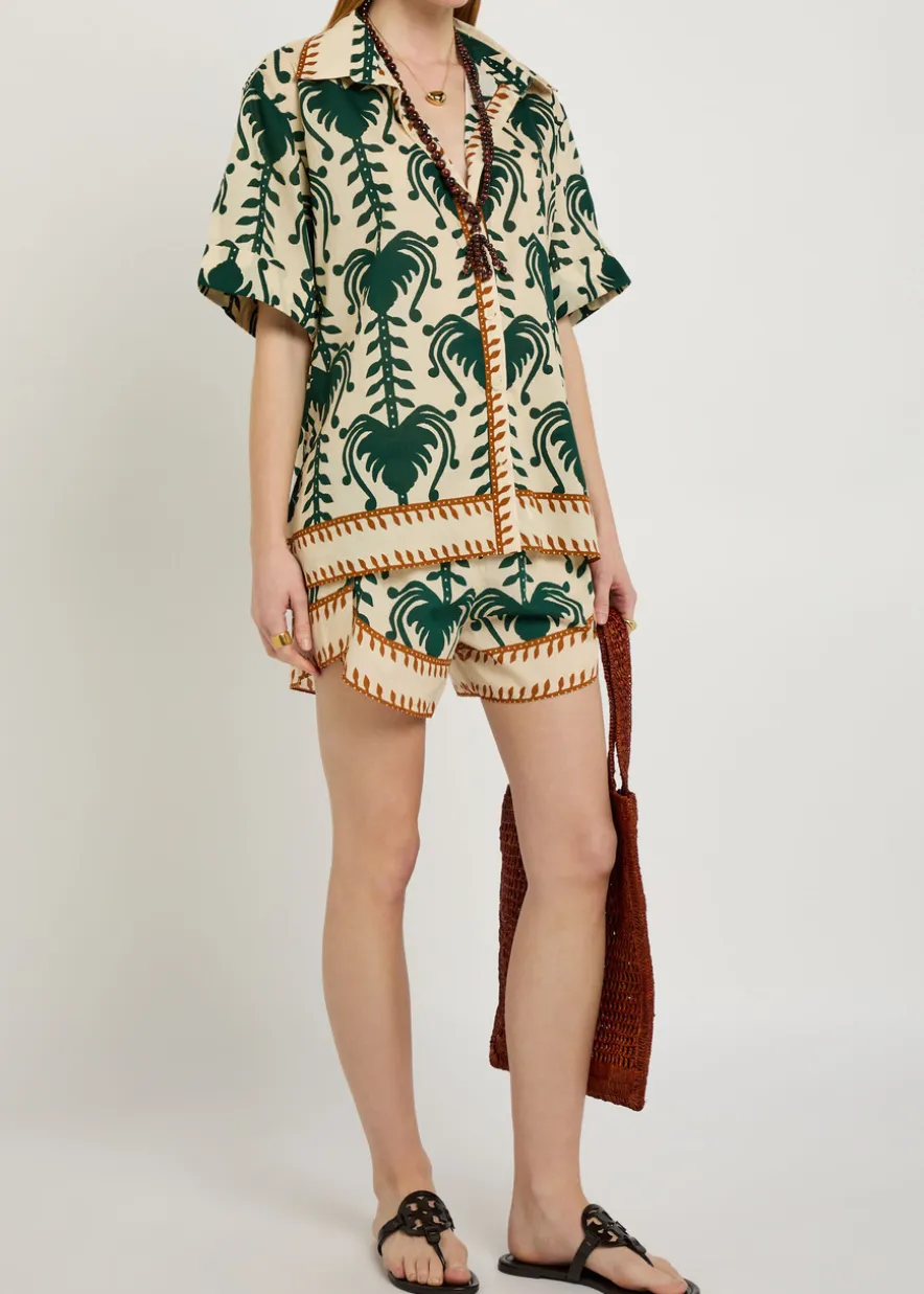 Salty Promises printed cotton shirt