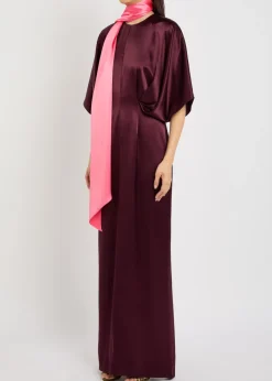 Sami draped satin maxi dress
