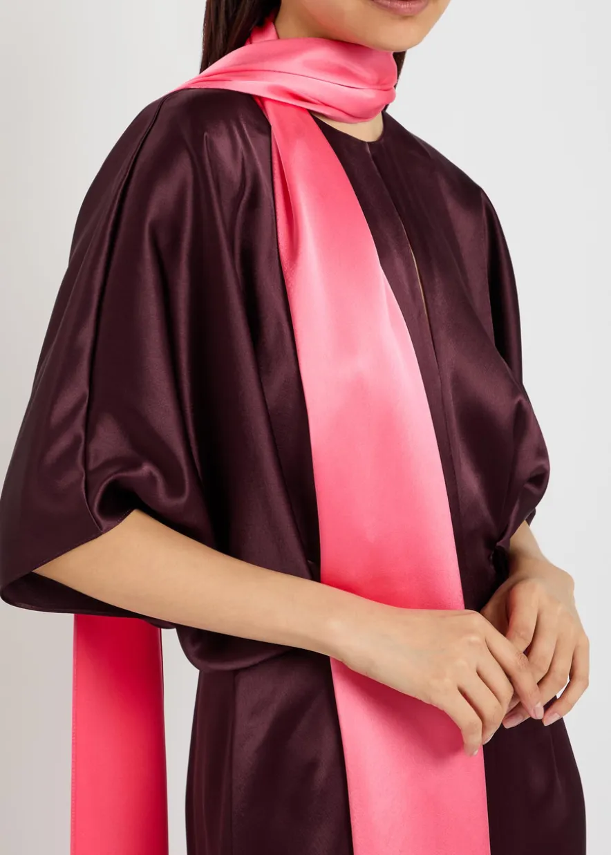 Sami draped satin maxi dress