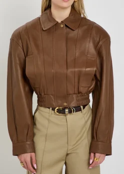 Samson panelled leather jacket
