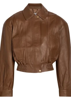 Samson panelled leather jacket