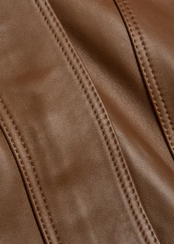 Samson panelled leather jacket