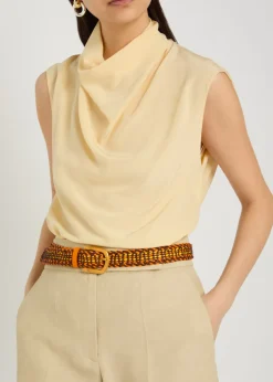 Sam woven leather belt