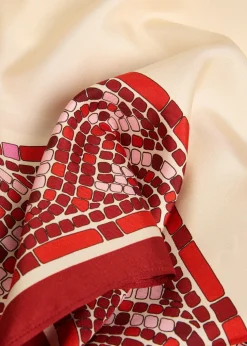 San Carlo printed silk-twill top